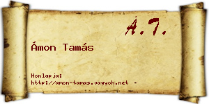 Ámon Tamás névjegykártya