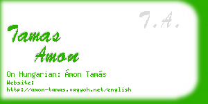 tamas amon business card